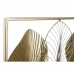 Decoração de Parede DKD Home Decor Dourado Folha de planta 54 x 5 x 91,5 cm