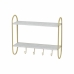 Wall mounted coat hanger DKD Home Decor Metalli MDF Glam (50 x 15 x 43 cm)