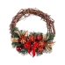 Kerstkroon Rotan Rood Multicolour PVC 20 x 20 x 10 cm