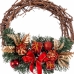 Kerstkroon Rotan Rood Multicolour PVC 20 x 20 x 10 cm