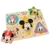 Puzzle Infantil de Madeira Disney + 2 Anos 5 Peças (12 Unidades)