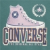 Barn T-shirt med kortärm Converse Script Sneaker Gfx Sse Turkos