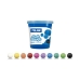 Jogo de Plasticina Milan Soft dough 913510B Amarelo Azul Multicolor 85 g Vegetal (10 Unidades)