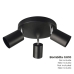 Lampadario EDM 32035 Nero Metallo 50 W Ø 20 x 9 x 14,6 cm GU10