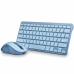 Клавиатура с мишка NGS FANTASYKITBLUE Испанска Qwerty Син Розов