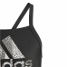 Badedrakt for jenter Adidas Big Logo Svart