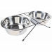 Dog Feeder Trixie Stainless steel Double 2,8 L 2 × 2,8 L