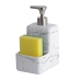 Dispenser di Sapone Versa Ceramica ABS Dolomite 9 x 19 x 12,5 cm