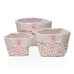 Set di Cestini Versa Amore Tessile 14 x 14 x 14 cm