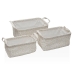 Set di Cestini Versa Serpentine Tessile 28 x 18 x 14 cm