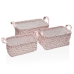 Set di Cestini Versa Amore Tessile 28 x 18 x 14 cm