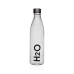 Water bottle Versa Transparent Glass Aluminium 1 L 8 x 31 x 8 cm