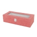 Uhrenbox Versa Rot Polyester 13,5 x 9 x 30,5 cm