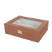 Box för klockor Versa Röd Polyester Trä MDF 11,5 x 8 x 21 cm