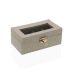 Box för klockor Versa Beige Trä MDF 11,5 x 8 x 21 cm