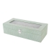 Box for watches Versa Green Polyester 13,5 x 9 x 30,5 cm