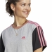 Maglia a Maniche Corte Donna Adidas 3S Cr Grigio