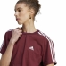 Damen Kurzarm-T-Shirt Adidas 3S Cr Braun