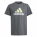 Child's Short Sleeve T-Shirt Adidas Essentials Big Logo Grey