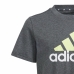 Child's Short Sleeve T-Shirt Adidas Essentials Big Logo Grey