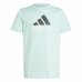 Camiseta de Manga Corta Infantil Adidas U Bl 2 Aguamarina