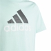 Camiseta de Manga Corta Infantil Adidas U Bl 2 Aguamarina