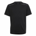 Kurzarm-T-Shirt für Kinder Adidas Aeroready Schwarz