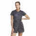 Camisola de Manga Curta Mulher Adidas Ri 3B Aop Preto