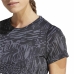 Camiseta de Manga Corta Mujer Adidas Ri 3B Aop Negro