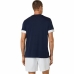 Kurzärmliges Sport T-Shirt Asics Court Marineblau Tennis