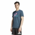 Camiseta Adidas Run Icons 3 Bar Azul