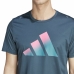 Camiseta Adidas Run Icons 3 Bar Azul