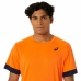 Kurzärmliges Sport T-Shirt Asics Court Ss Top Orange Tennis