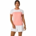 Kortærmet Sport T-shirt Asics Court Pink Tovtrækning