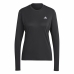 Dames T-shirt lange mouwen Adidas Run It Zwart