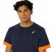 Camiseta Deportiva de Manga Corta Asics Court Ss Top Azul Azul marino Tenis