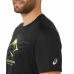 Camisola de Manga Curta Homem Asics Fujitrail Logo Ss Top Preto