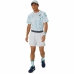 Maillot de Corps de Sport à Manches Coupe Asics Game Ss Top Blanc Bleu clair Tennis