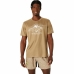 Kortærmet T-shirt til Mænd Asics Fujitrail Logo Ss Top Brun Beige