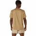 Herren Kurzarm-T-Shirt Asics Fujitrail Logo Ss Top Braun Beige