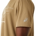 Camiseta de Manga Corta Hombre Asics Fujitrail Logo Ss Top Marrón Beige