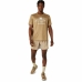 Camiseta de Manga Corta Hombre Asics Fujitrail Logo Ss Top Marrón Beige