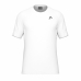 Camiseta Deportiva de Manga Corta Head Play Tech Uni Blanco Tenis