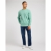 Herensweater zonder Capuchon Lee Plain Crew Intuition Grijs Water