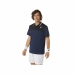 Herren Kurzarm-Poloshirt Asics Court Marineblau