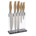 Keukenmessenset met standaard Quid Baobab (5 pcs) Bruin Metaal