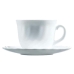 Set of Mugs with Saucers Luminarc 00106 (4 pcs) White Glass 280 ml (4 Pieces)