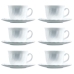 Set of Mugs with Saucers Luminarc Trianon (6 pcs) White Glass 220 ml (12 Pieces)