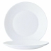 Plate set Arcoroc Restaurant White Glass (Ø 23,5 cm) (6 uds)