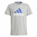 Children’s Short Sleeve T-Shirt Adidas Essentials Big Logo Grey